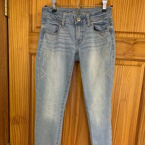 American Eagle Jeans jegging Size 0 Super Stretch